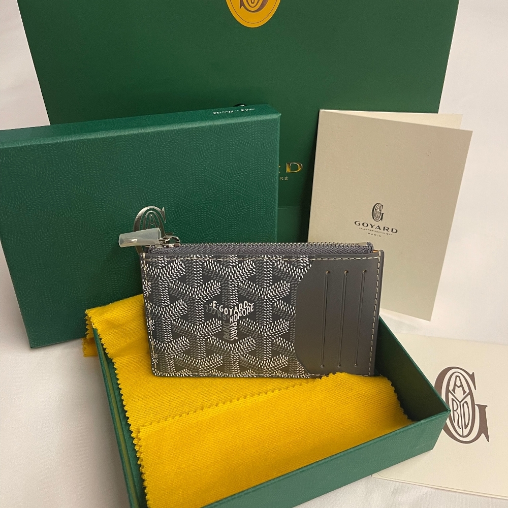 Goyard Black and White Card Holder GREY RARE 100% Authentic - Picture 3 of 5